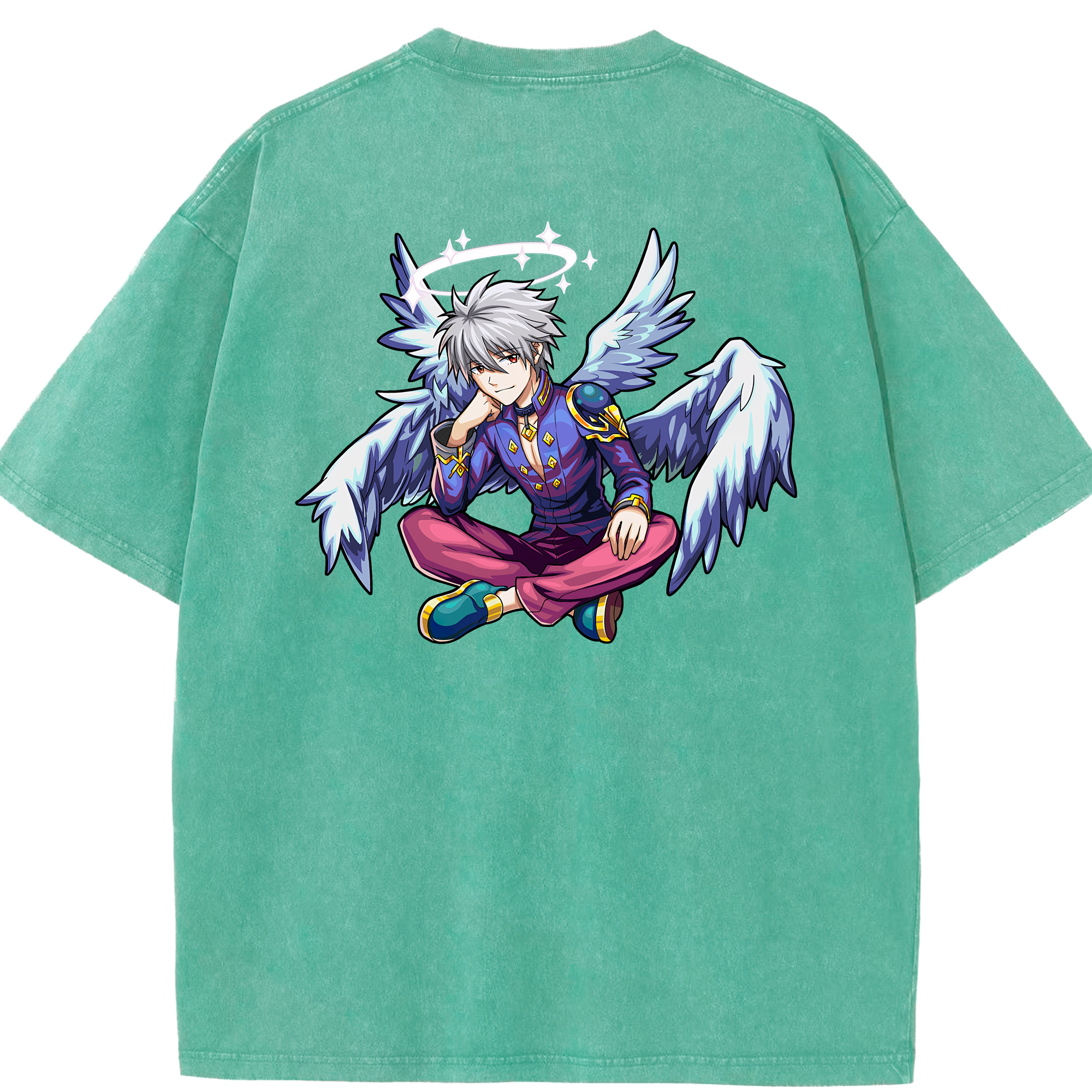 （画像用） EVA 新世紀エヴァンゲリオン 綿100% ヴィンテージ風 半袖Tシャツ（背面プリント）